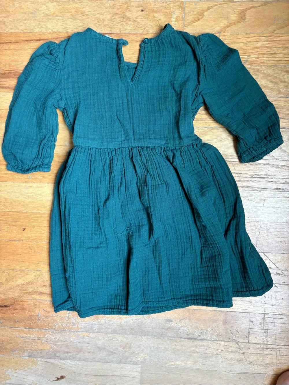 Gap Girls' Teal Smocked Waist Dress Size x-small